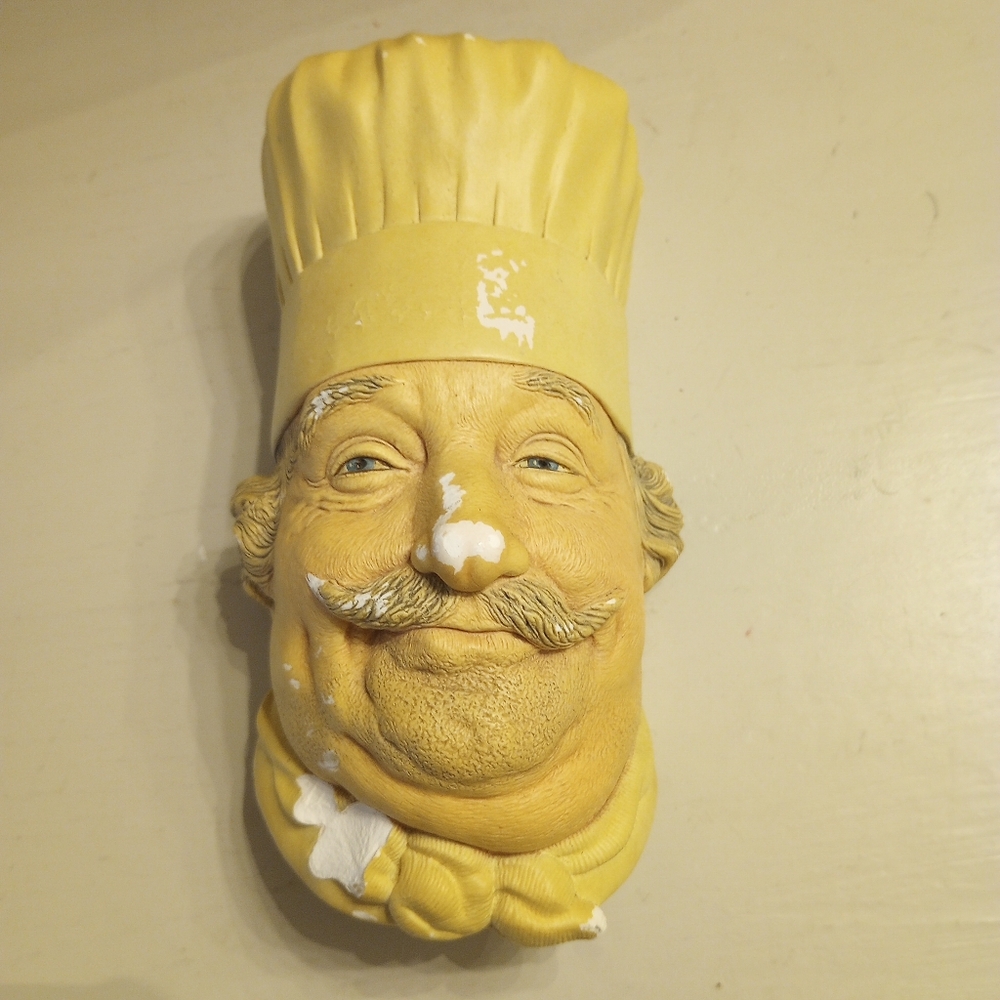 Bossons England Vintage Chef chalkware wall hanging